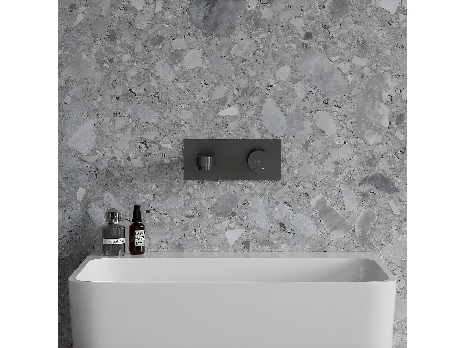 Mitigeur Lavabo À Encastrer Contour Anthracite