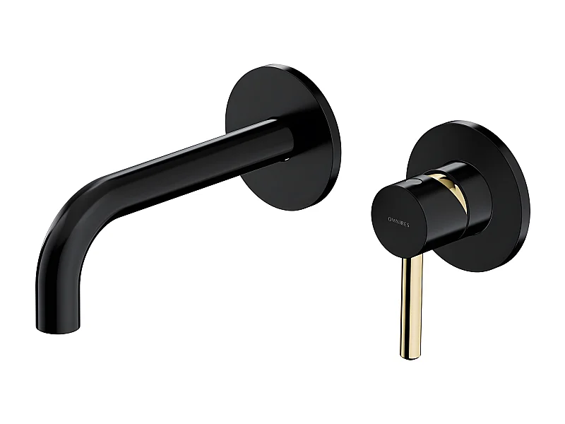 Mitigeur Lavabo À Encastrer Y Doré / Noir