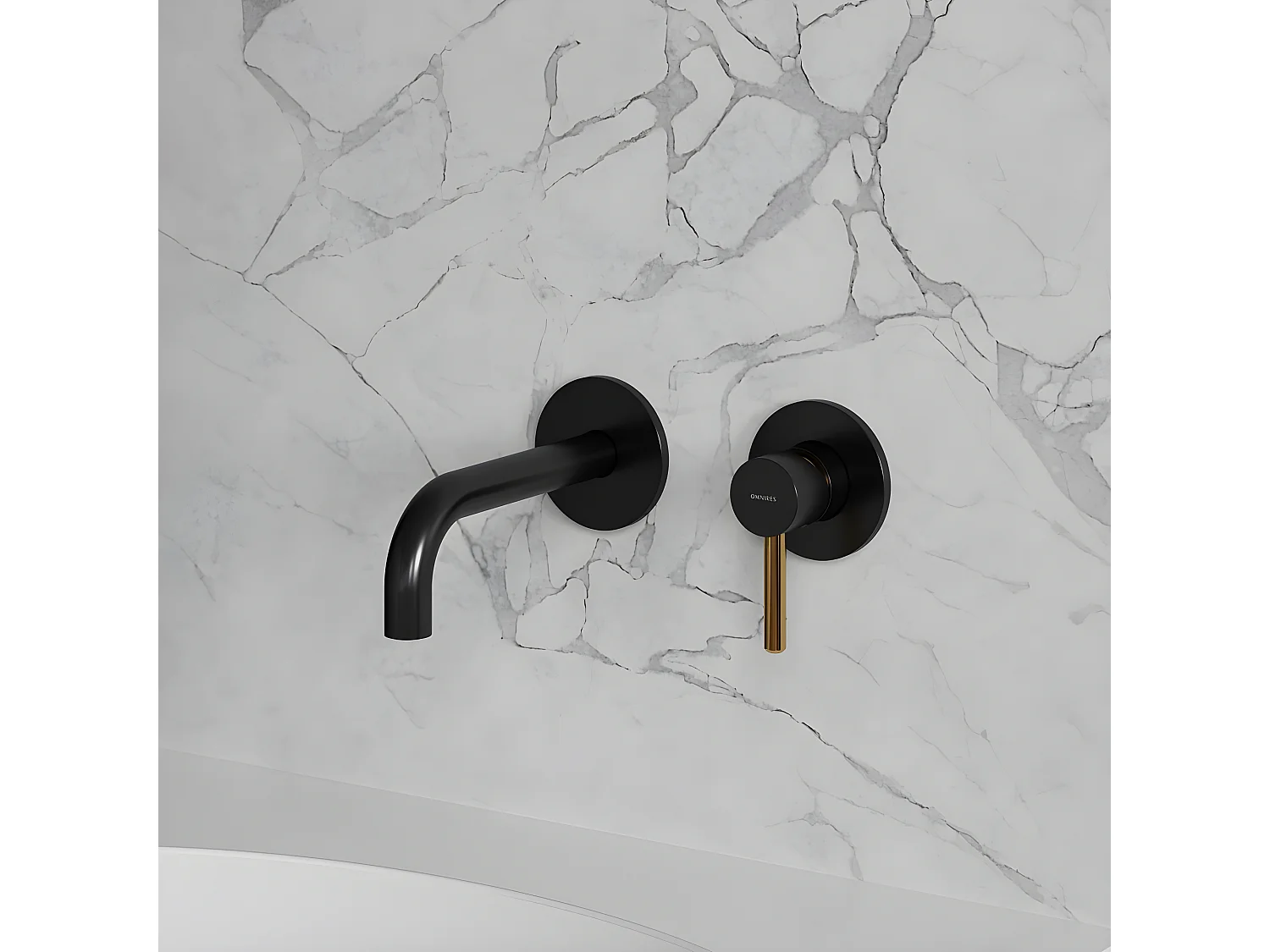 Mitigeur Lavabo À Encastrer Y Doré / Noir