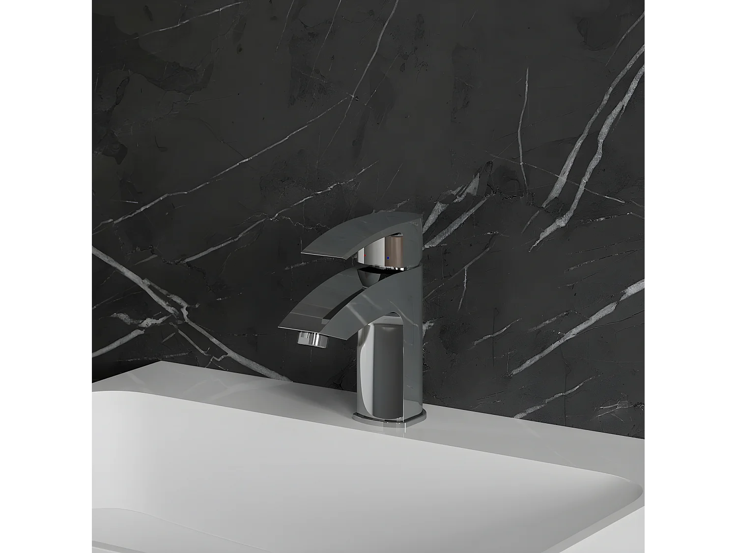 Mitigeur Lavabo Bas Murray, 16 Cm,  couleur : Chrome