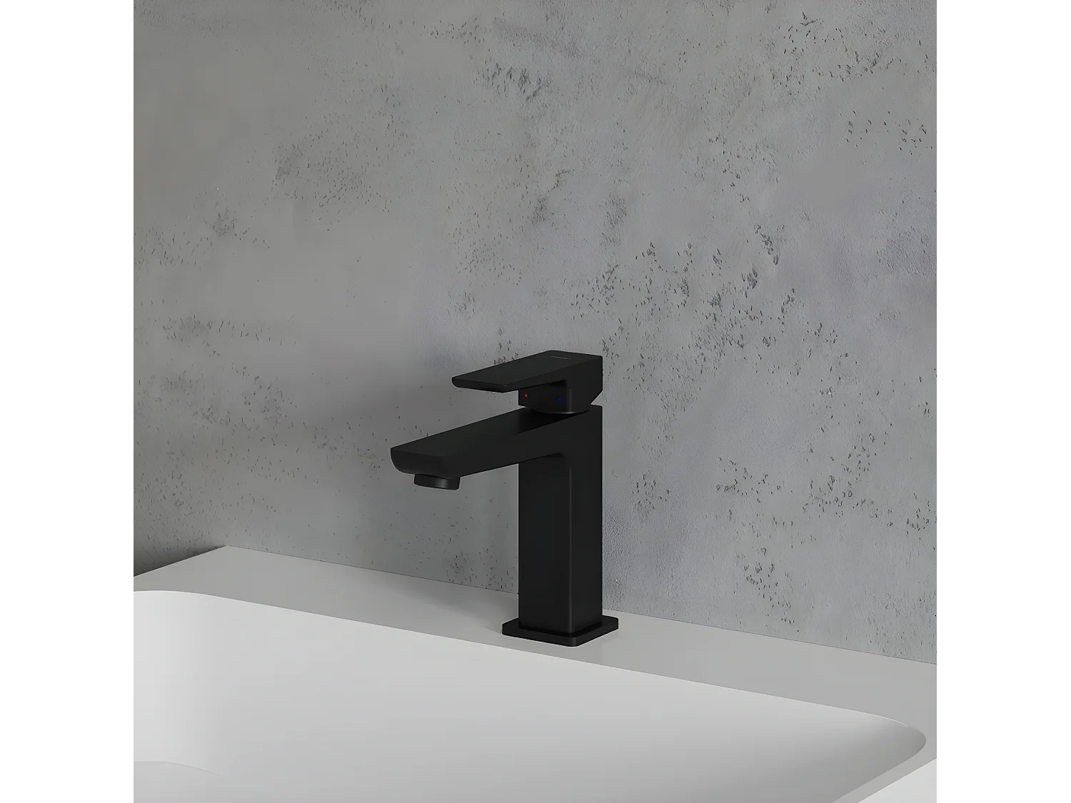 Mitigeur Lavabo Bas Parma, 15 Cm couleur : Noir Mat