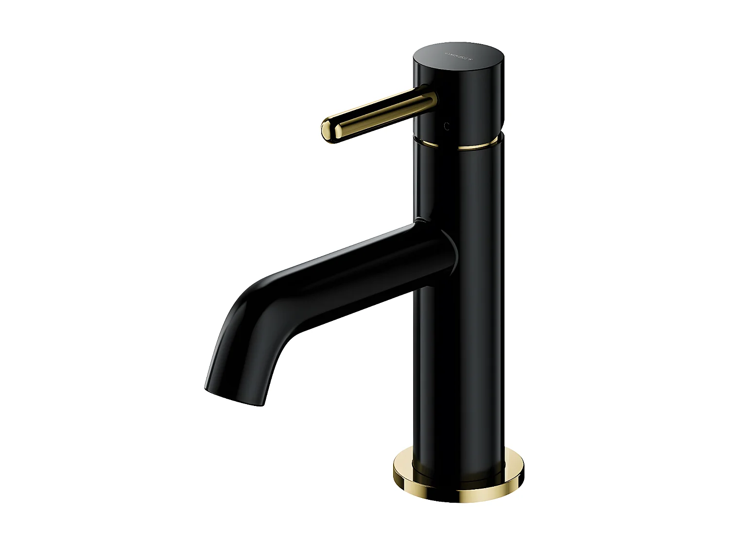 Mitigeur Lavabo Bas Y, 16 Cm couleur : Noir/or