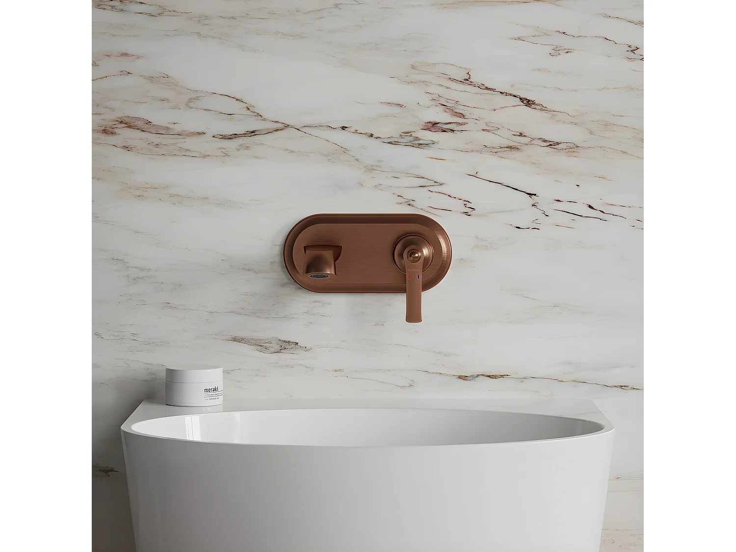 Mitigeur Lavabo À Encastrer couleur : Cuivre Antique Armance