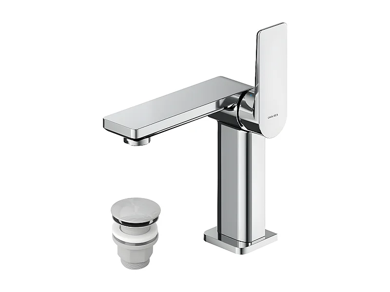 Mitigeur Lavabo Bas Parma, 15 Cm Avec Bouchon Clic-clac couleur : Chrome