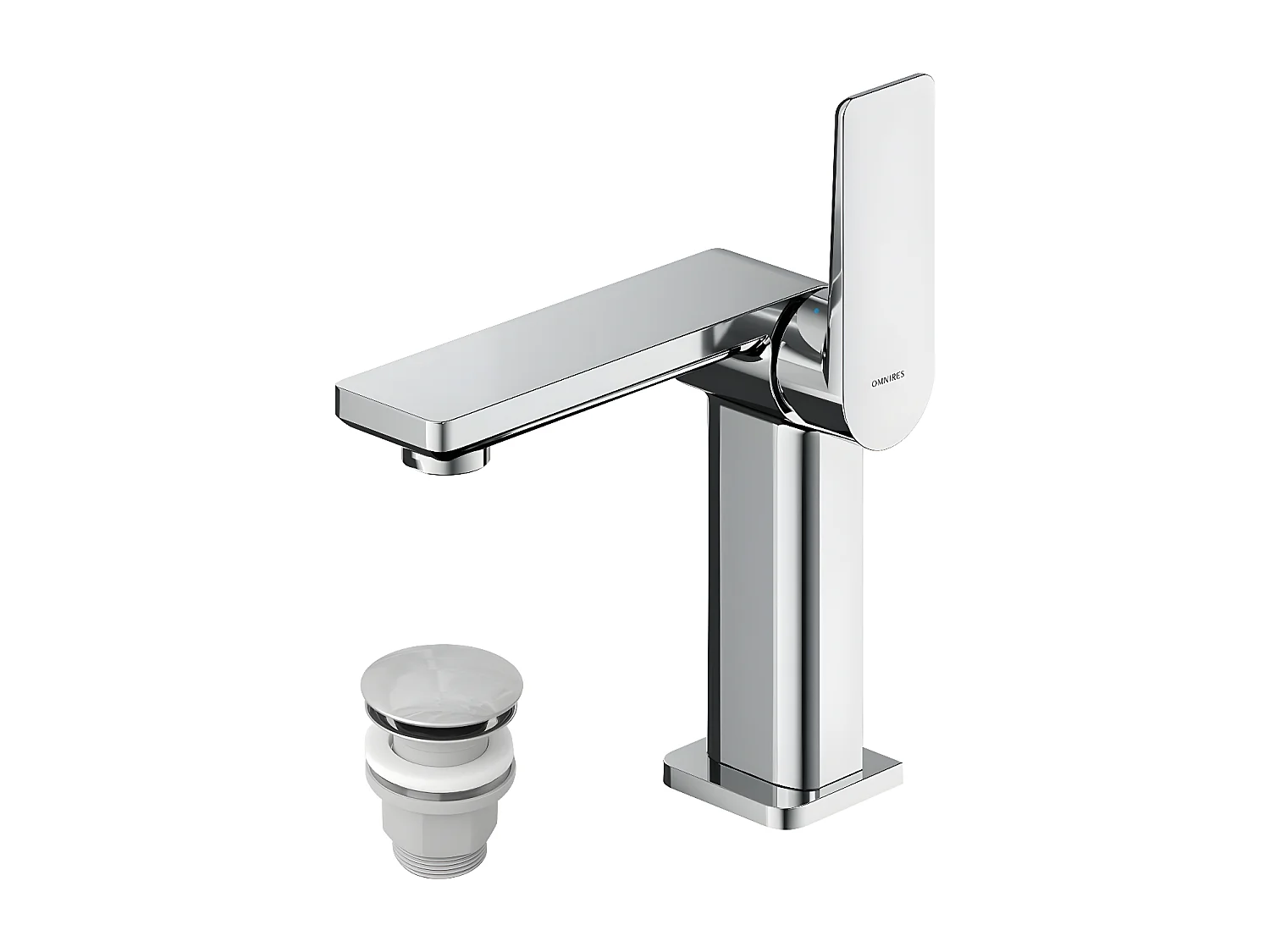 Mitigeur Lavabo Bas Parma, 15 Cm Avec Bouchon Clic-clac couleur : Chrome