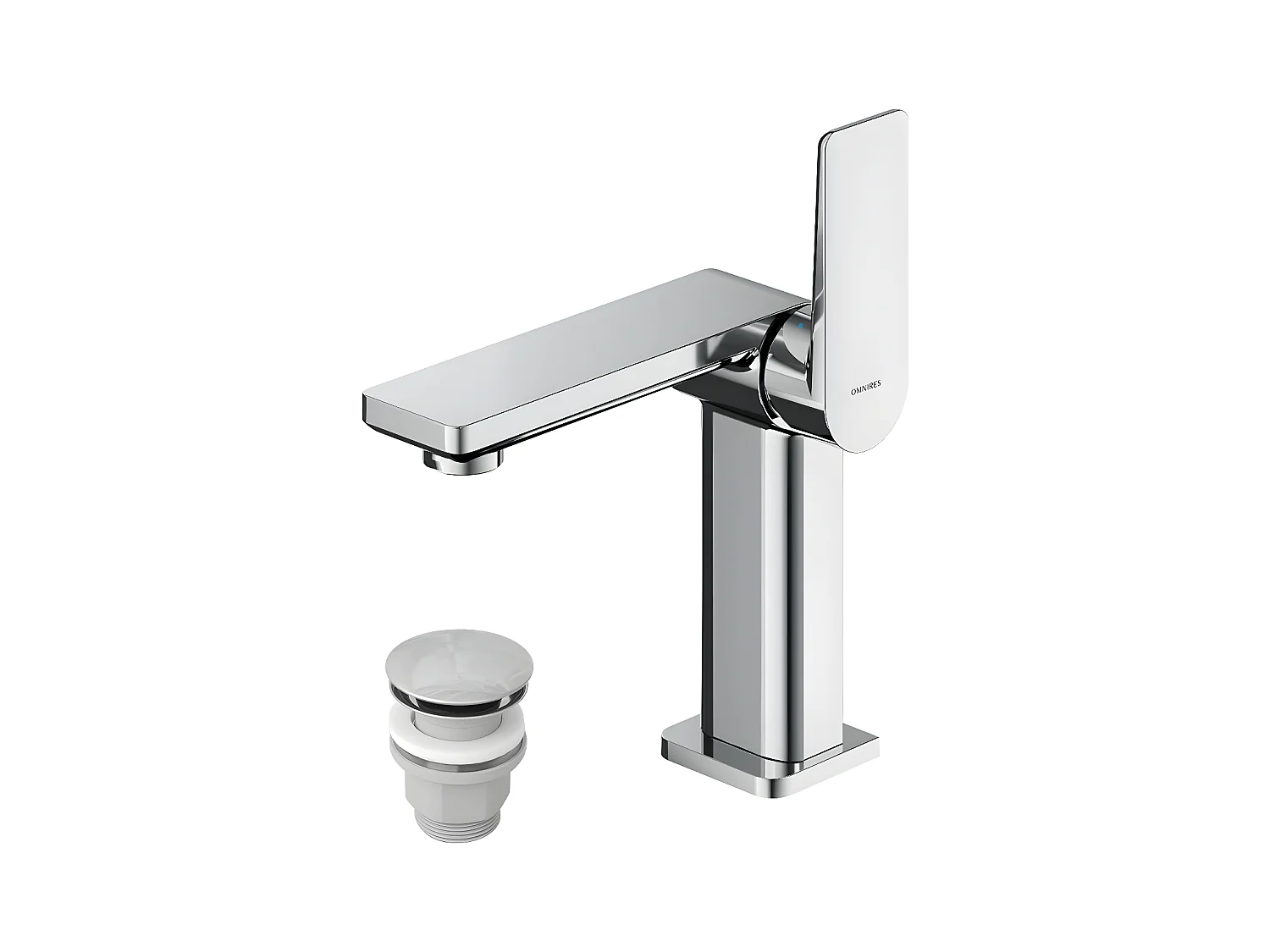 Mitigeur Lavabo Bas Parma, 15 Cm Avec Bouchon Clic-clac couleur : Chrome