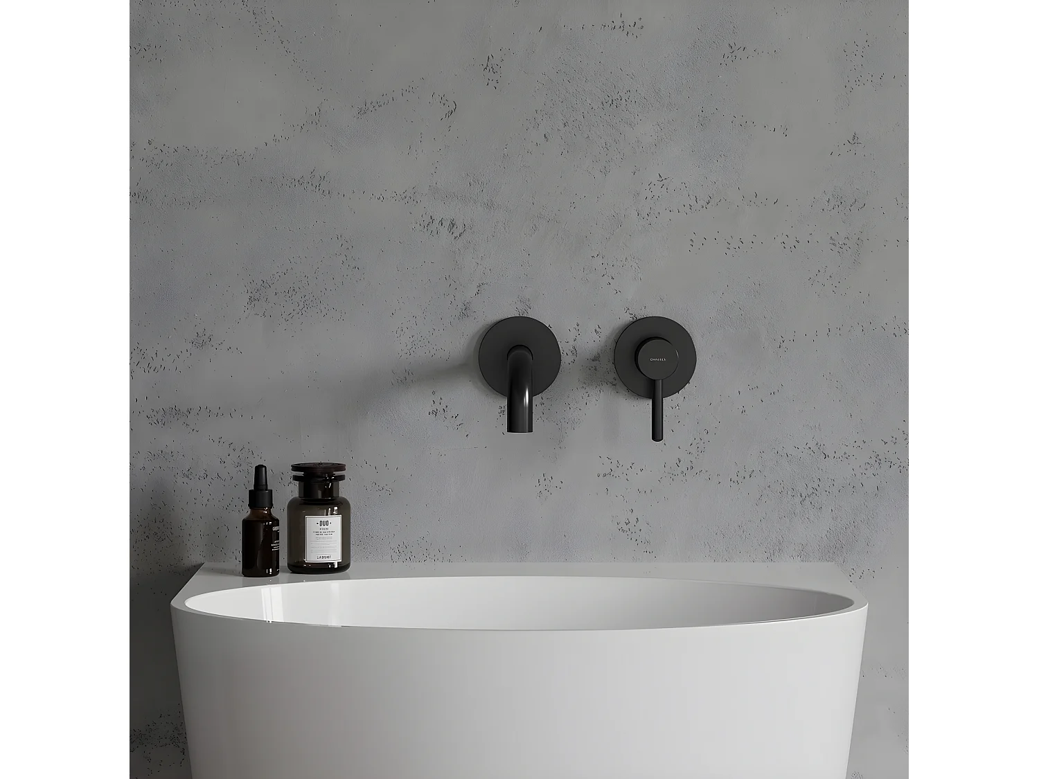 Mitigeur Lavabo À Encastrer Y Noir