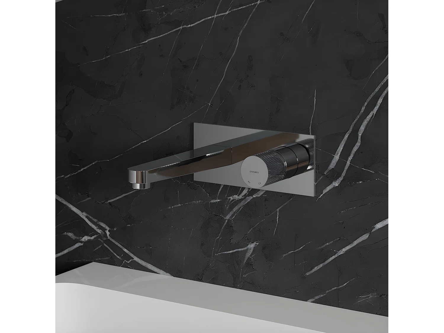 Mitigeur Lavabo À Encastrer Contour Chromé