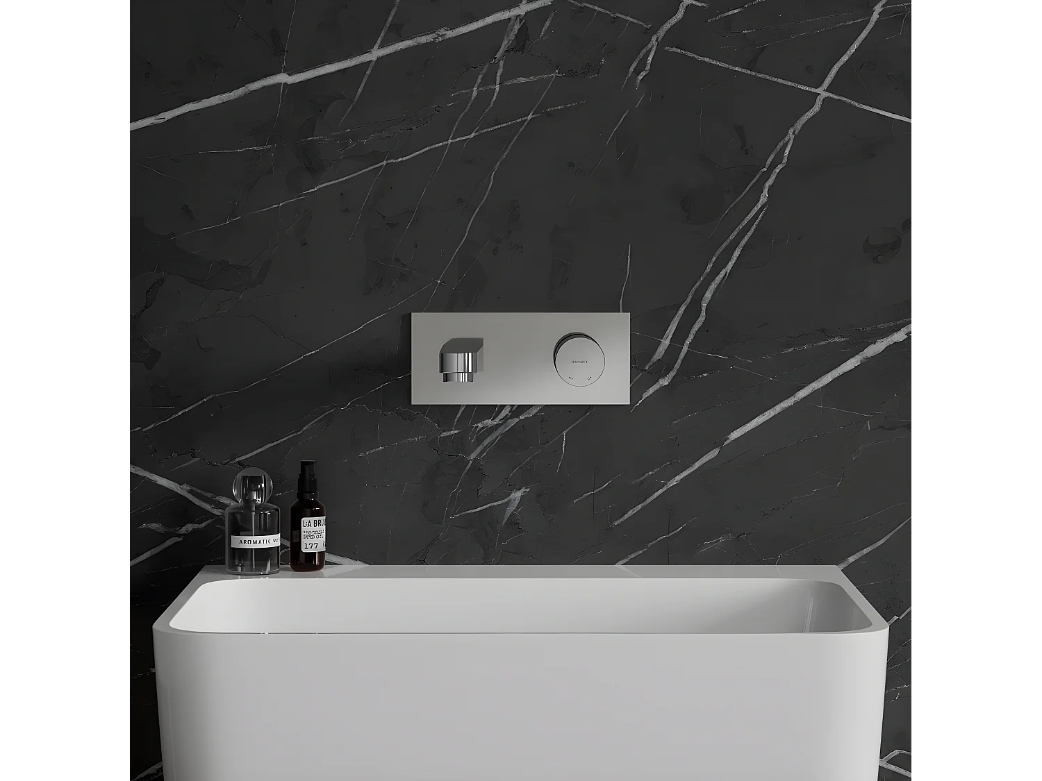 Mitigeur Lavabo À Encastrer Contour Chromé