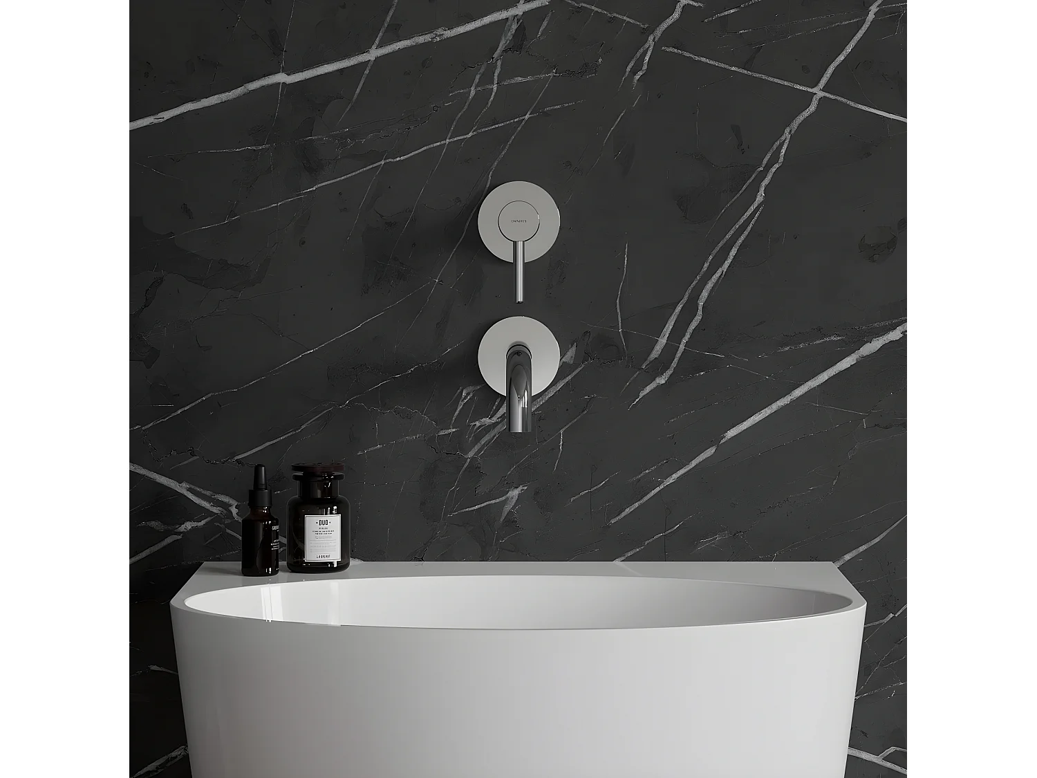 Mitigeur Lavabo À Encastrer Y Chromé