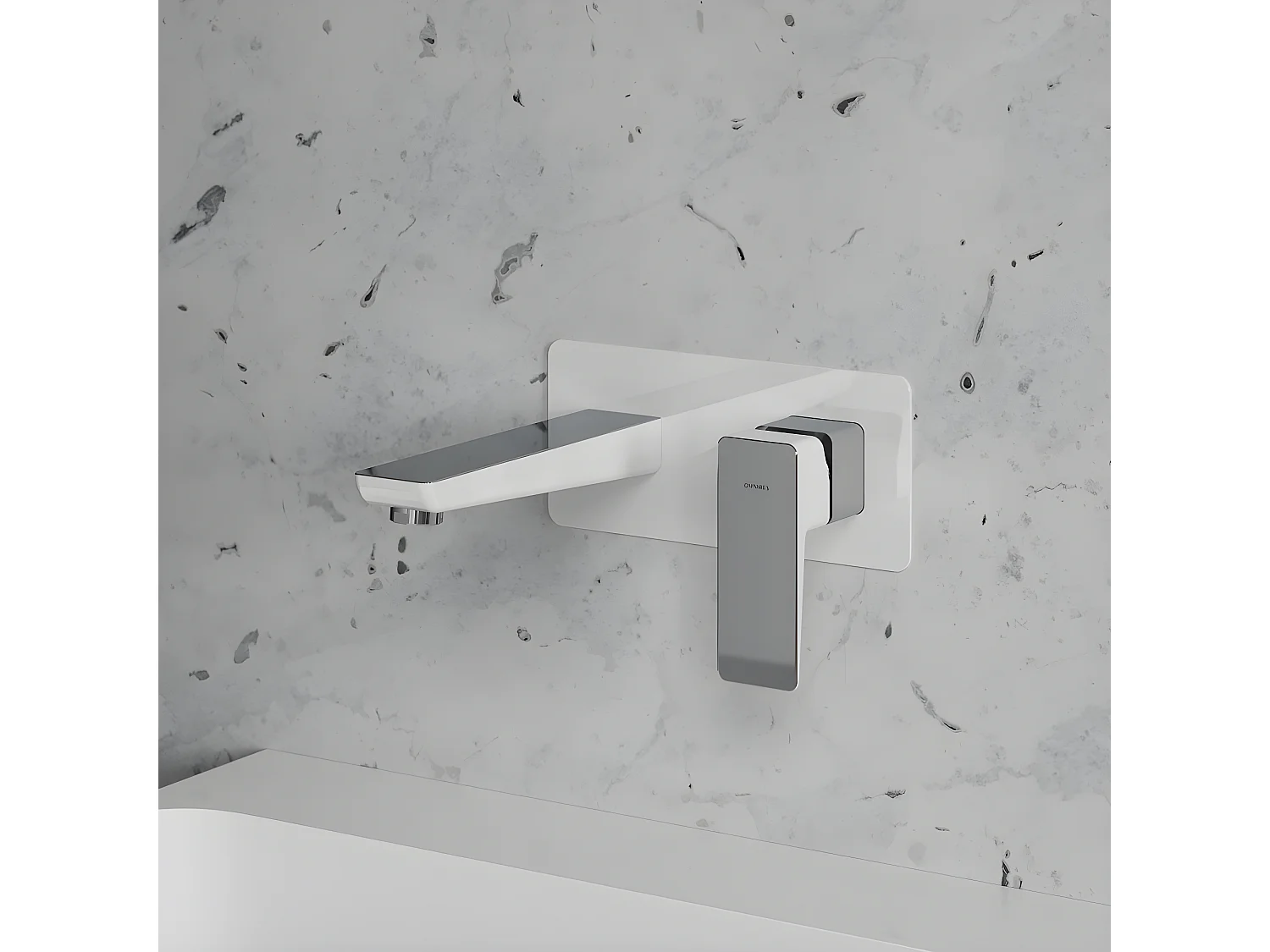 Mitigeur Lavabo À Encastrer Parma Chromé / Blanc