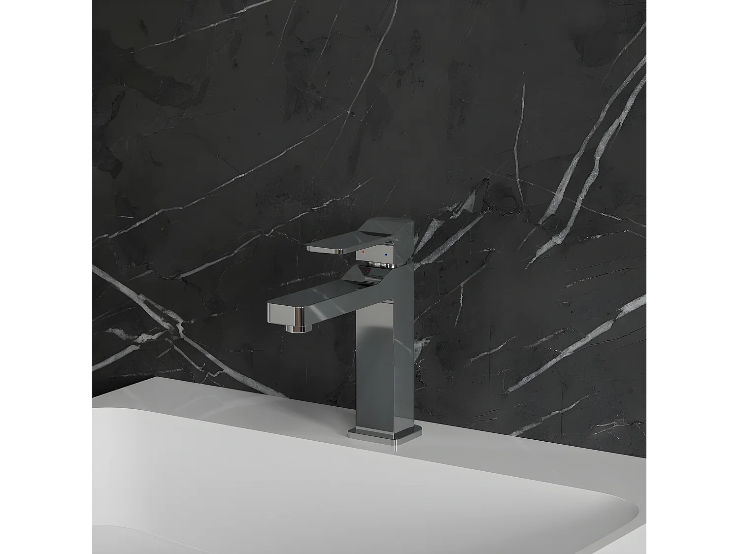 Mitigeur Lavabo Bas Slide, 17 Cm,  couleur : Chrome