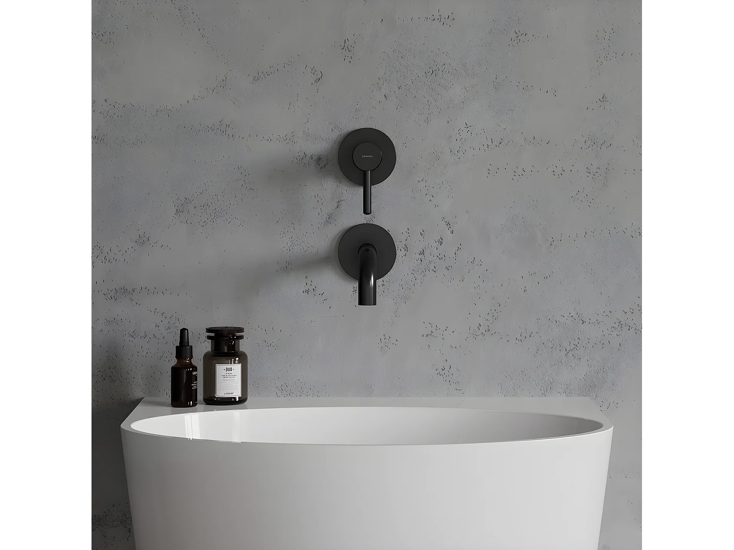 Mitigeur Lavabo À Encastrer Y Noir