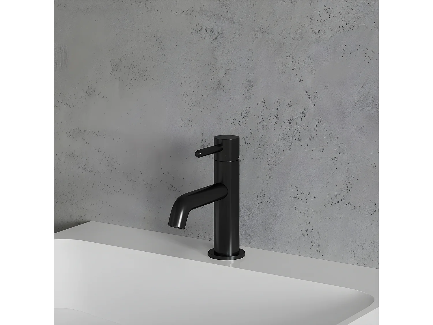 Mitigeur Lavabo Bas noir Y, 16 cm marque omnires