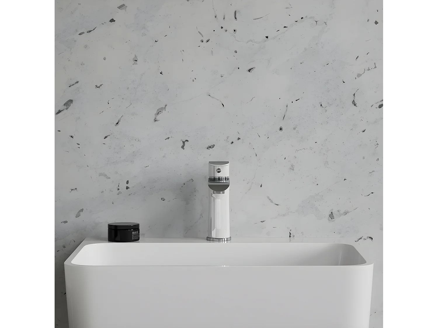 Mitigeur Lavabo Bas Sacramento, 16 Cm couleur : Chrome/blanc