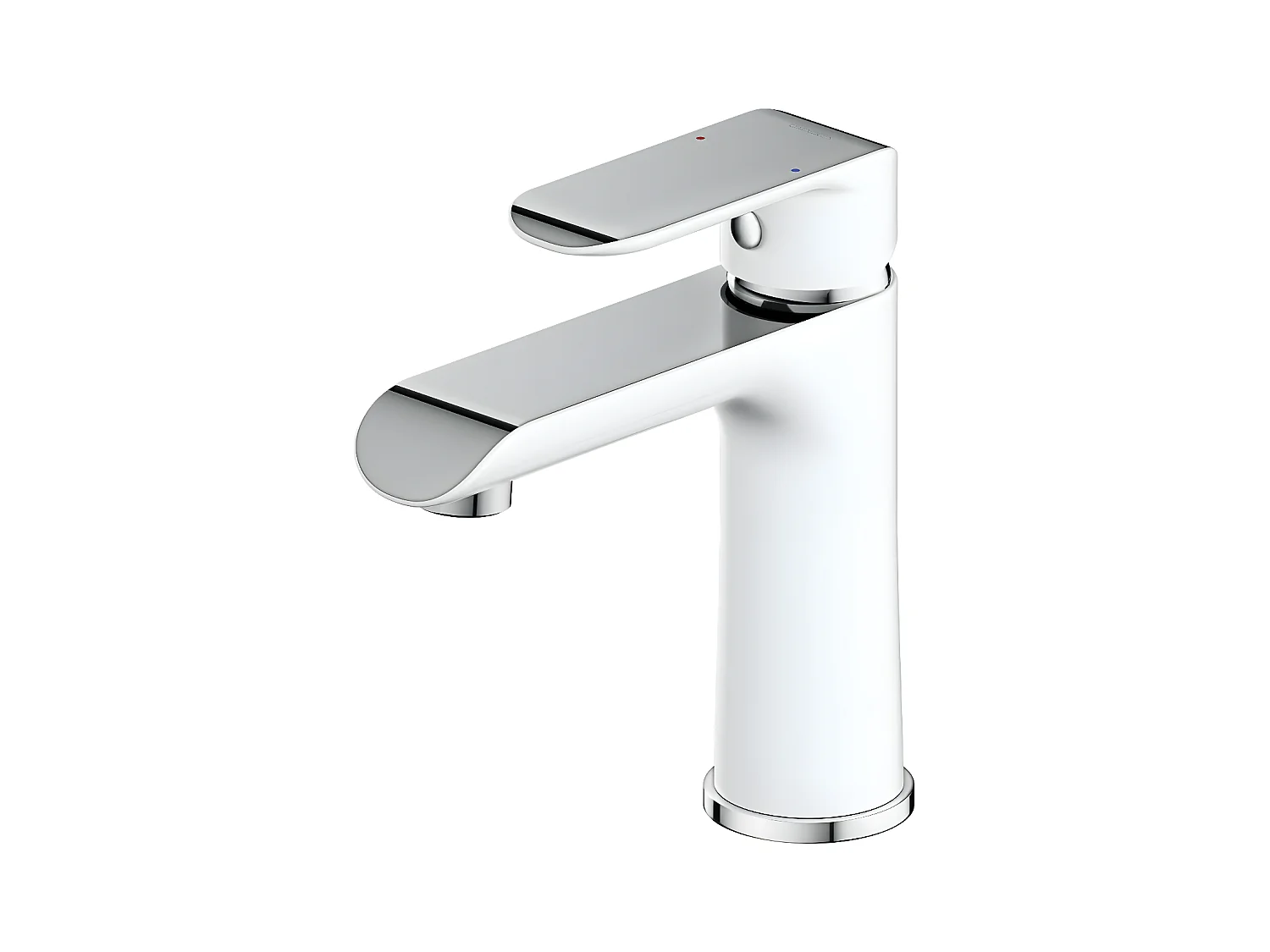 Mitigeur Lavabo Bas Sacramento, 16 Cm couleur : Chrome/blanc