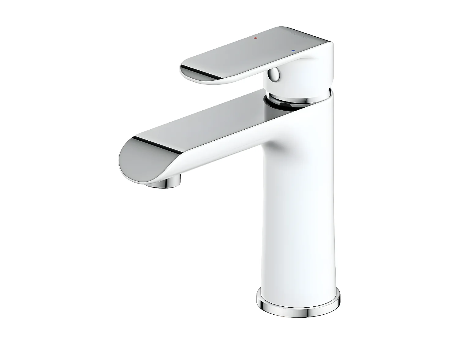 Mitigeur Lavabo Bas Sacramento, 16 Cm couleur : Chrome/blanc