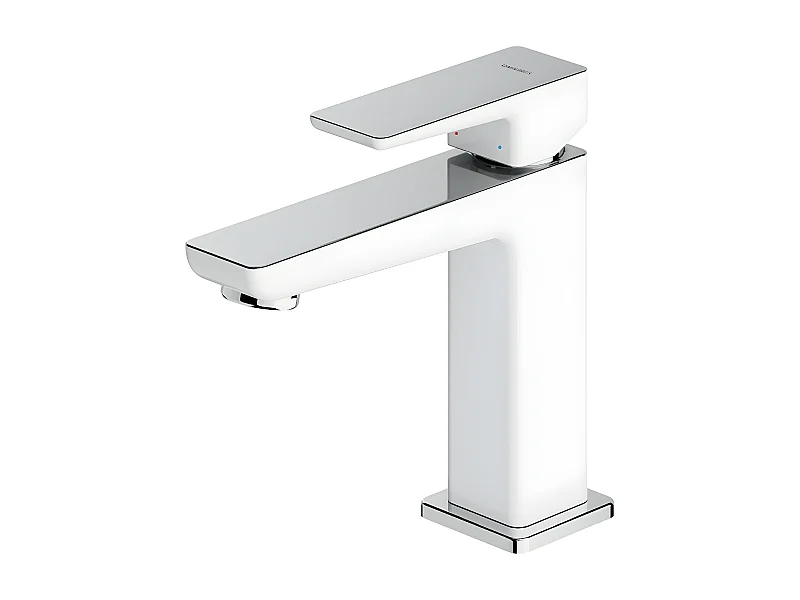 Mitigeur Lavabo Bas Parma, 15 Cm couleur : Chrome/blanc