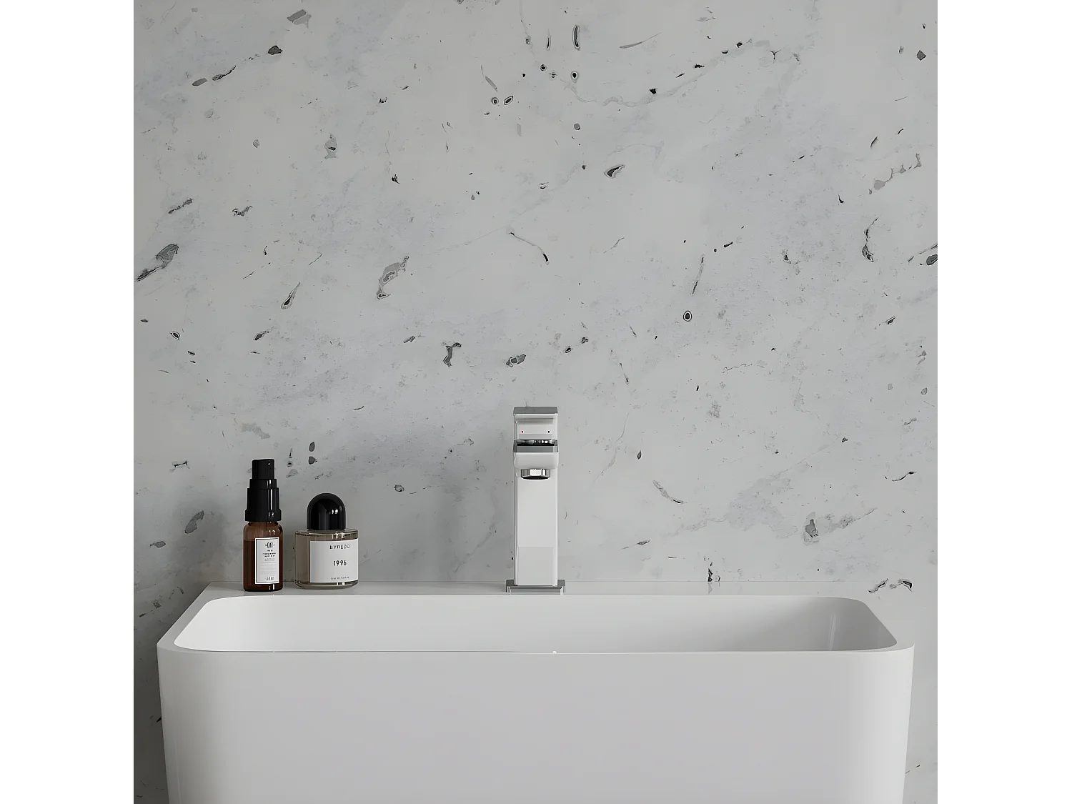 Mitigeur Lavabo Bas Parma, 15 Cm couleur : Chrome/blanc