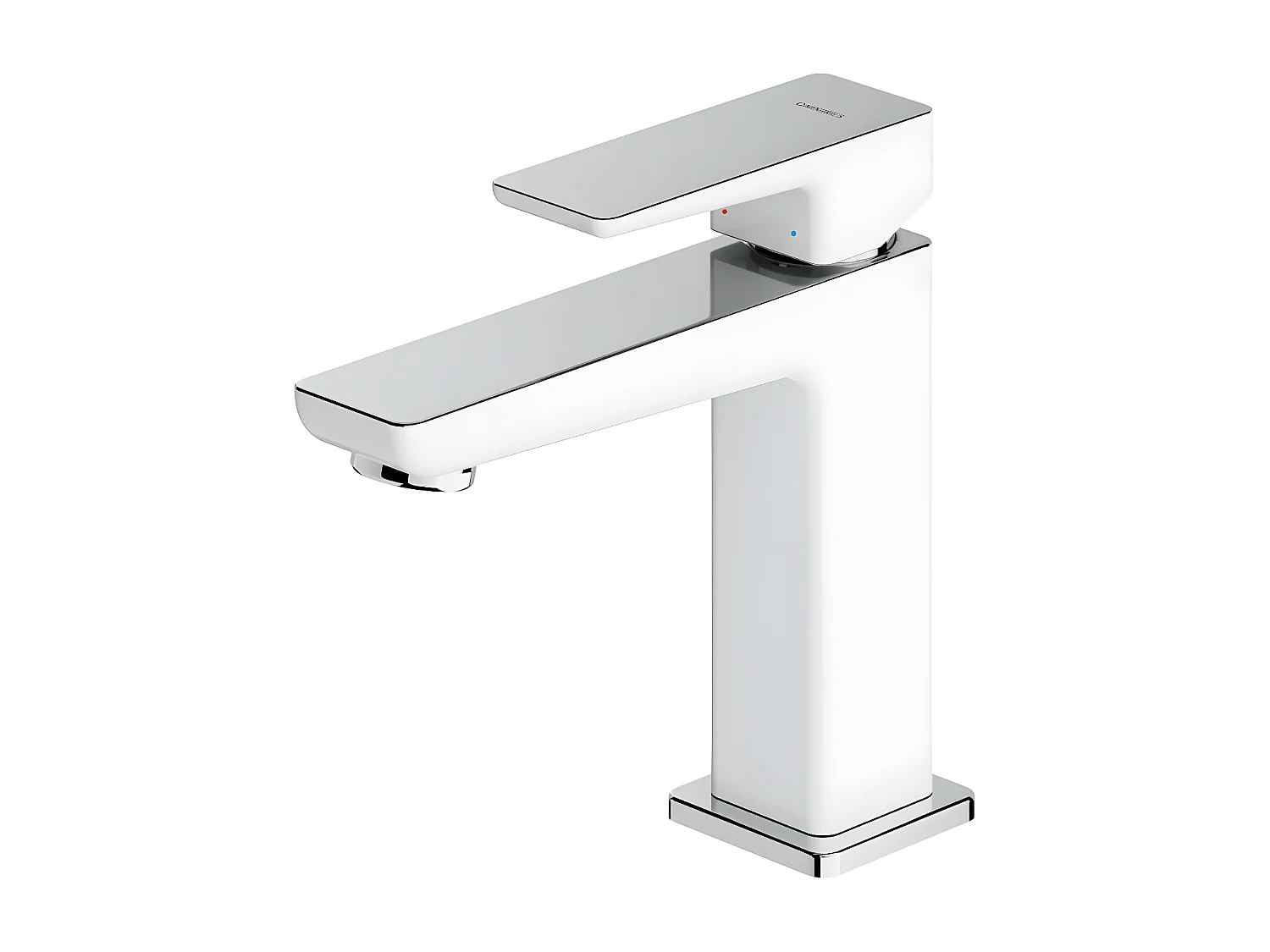 Mitigeur Lavabo Bas Parma, 15 Cm couleur : Chrome/blanc