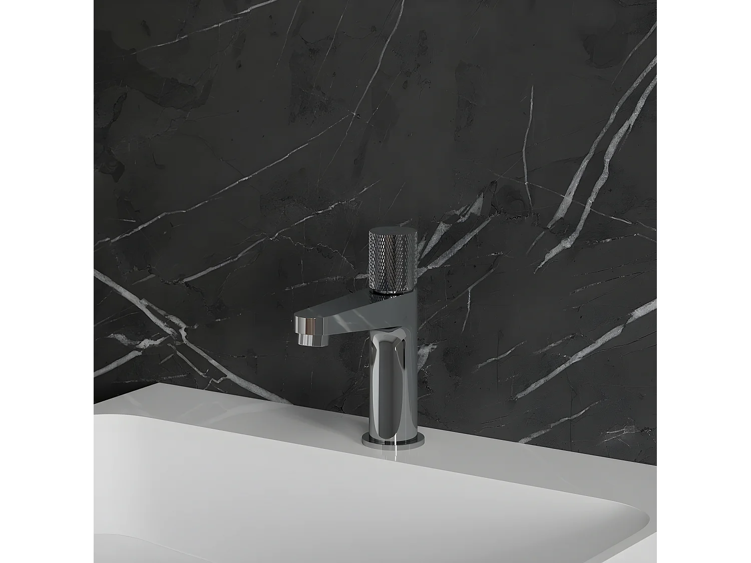 Mitigeur Lavabo Bas Contour, 16,5 Cm couleur : Chrome