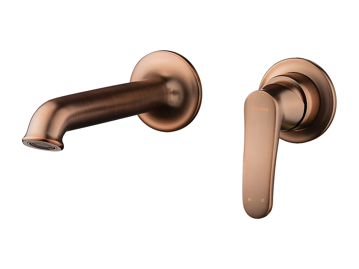 Mitigeur Lavabo À Encastrer Art Deco Cuivre Antique