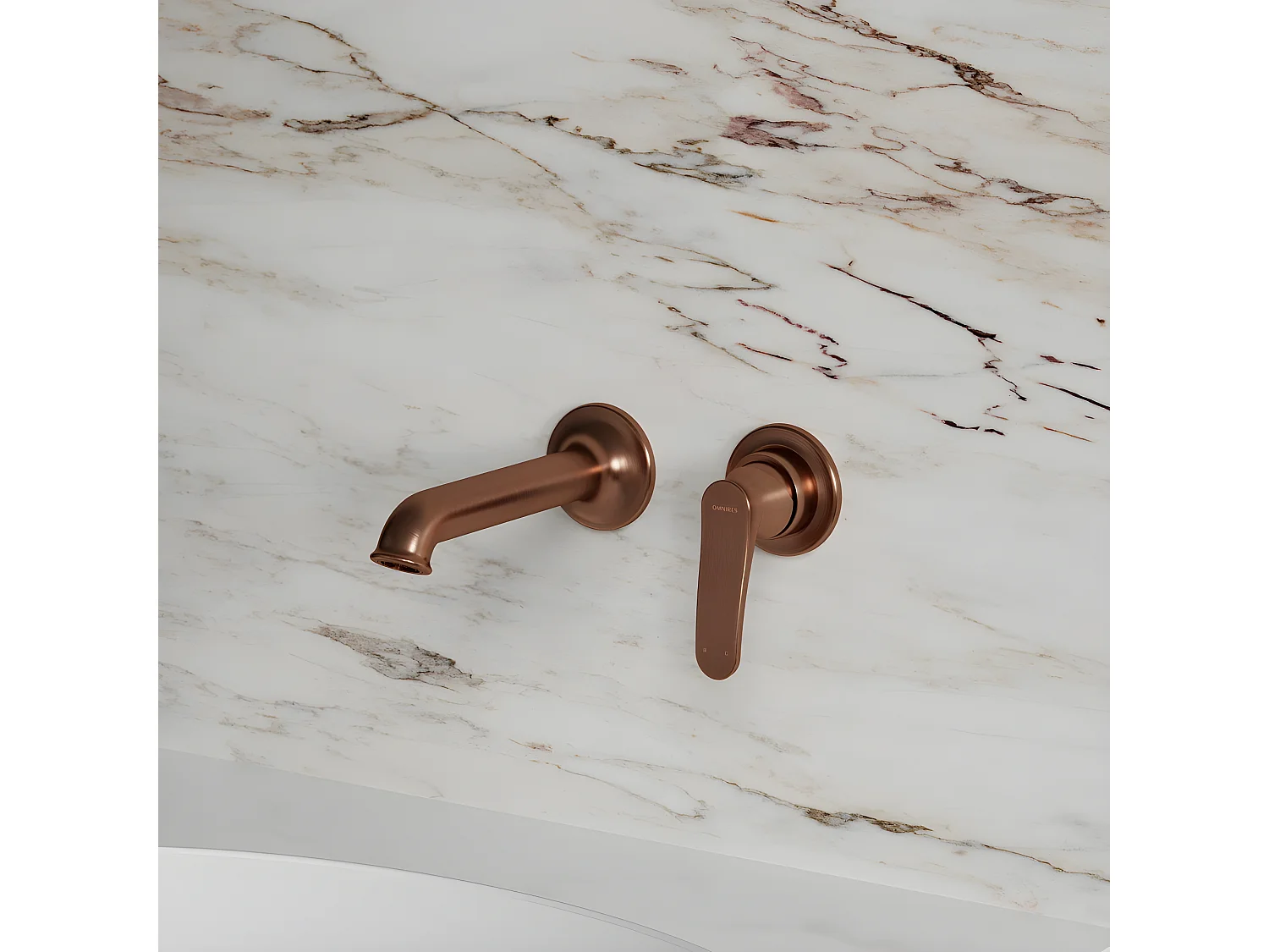 Mitigeur Lavabo À Encastrer Art Deco Cuivre Antique