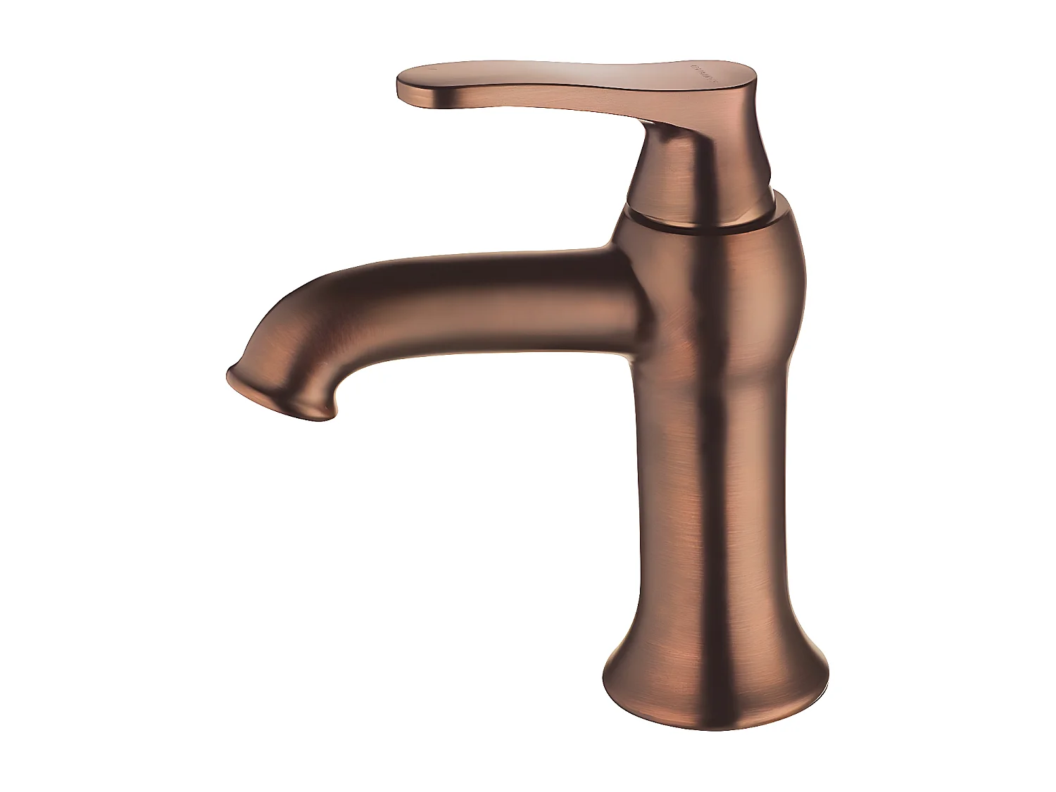 Mitigeur Lavabo Bas Art Deco, 16 Cm, Avec Bouchon Clic-clac, couleur : Cuivre Antique