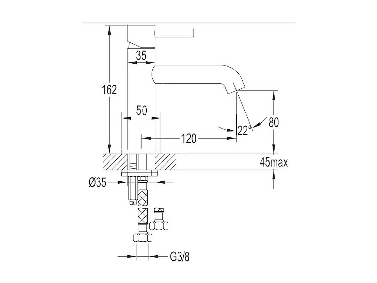 Mitigeur Lavabo Bas Y, 16 Cm couleur : Nickel