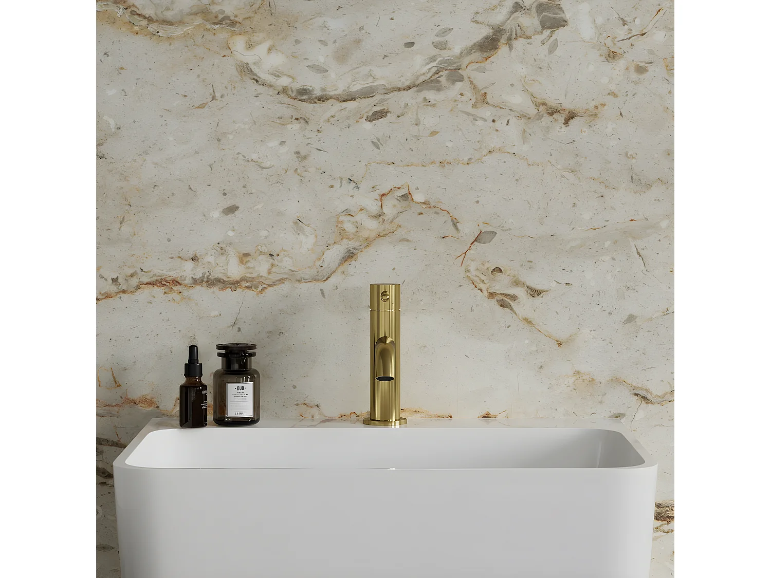 Mitigeur Lavabo Bas Y, 16 Cm couleur : Or Brossé