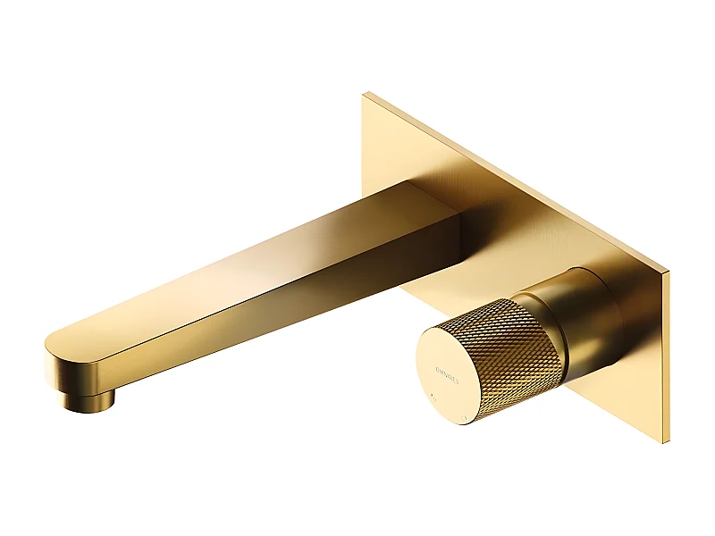 Mitigeur Lavabo À Encastrer Contour Doré