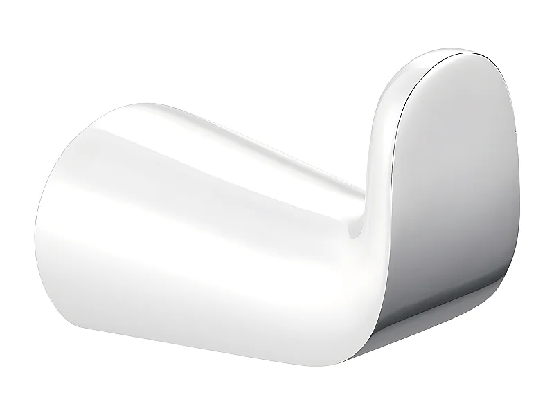 Porte-serviette 1 Crochet Matière  Laiton Saco couleur : Chrome / Blanc