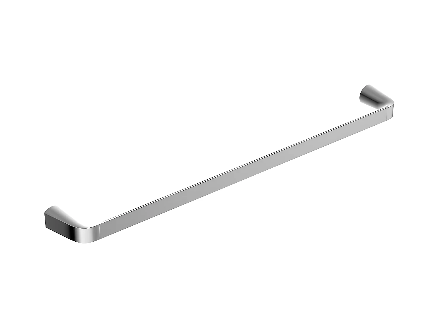 Porte-serviettes 1 Barre Fixe Saco, 63 Cm Laiton couleur : Chrome