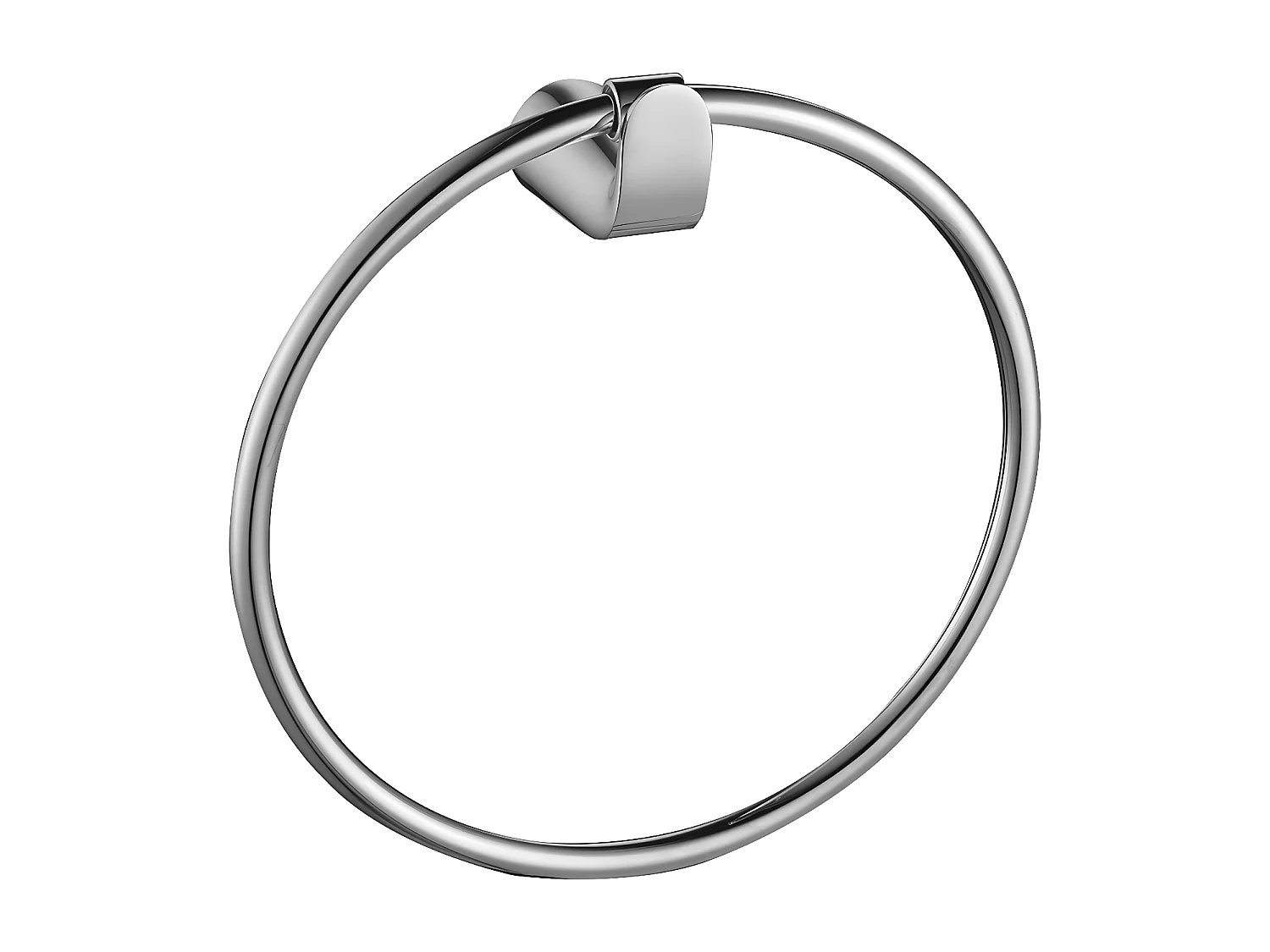 Anneau Porte-serviettes Saco 21 Cm Laitoncouleur : Chrome blanc