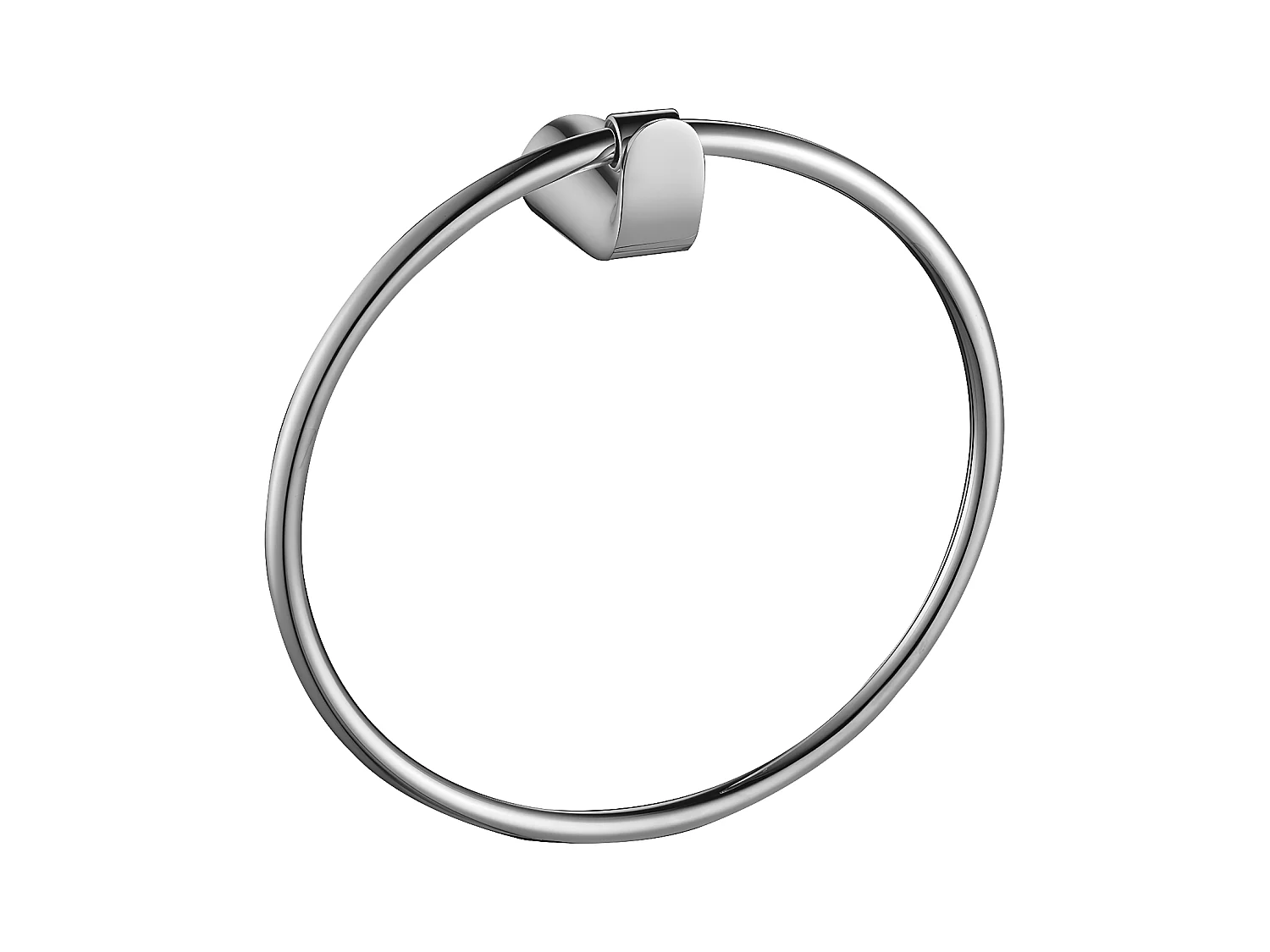 Anneau Porte-serviettes Saco 21 Cm Laitoncouleur : Chrome blanc