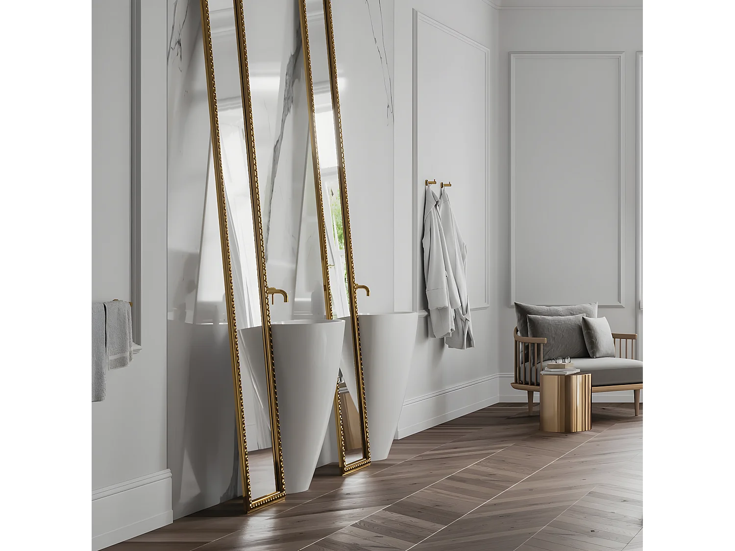 Porte-serviette 1 Crochet Matière  Laiton Modern Project couleur : D'oré