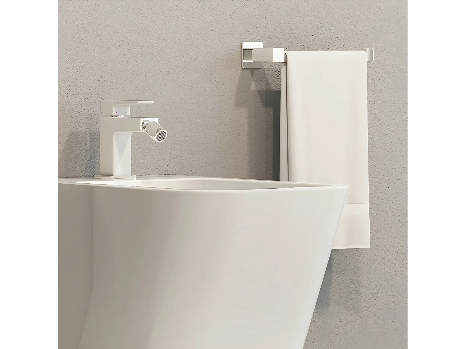 Porte-serviettes 1 Barre Fixe Nelson, 24 Cm Laiton couleur : Chrome