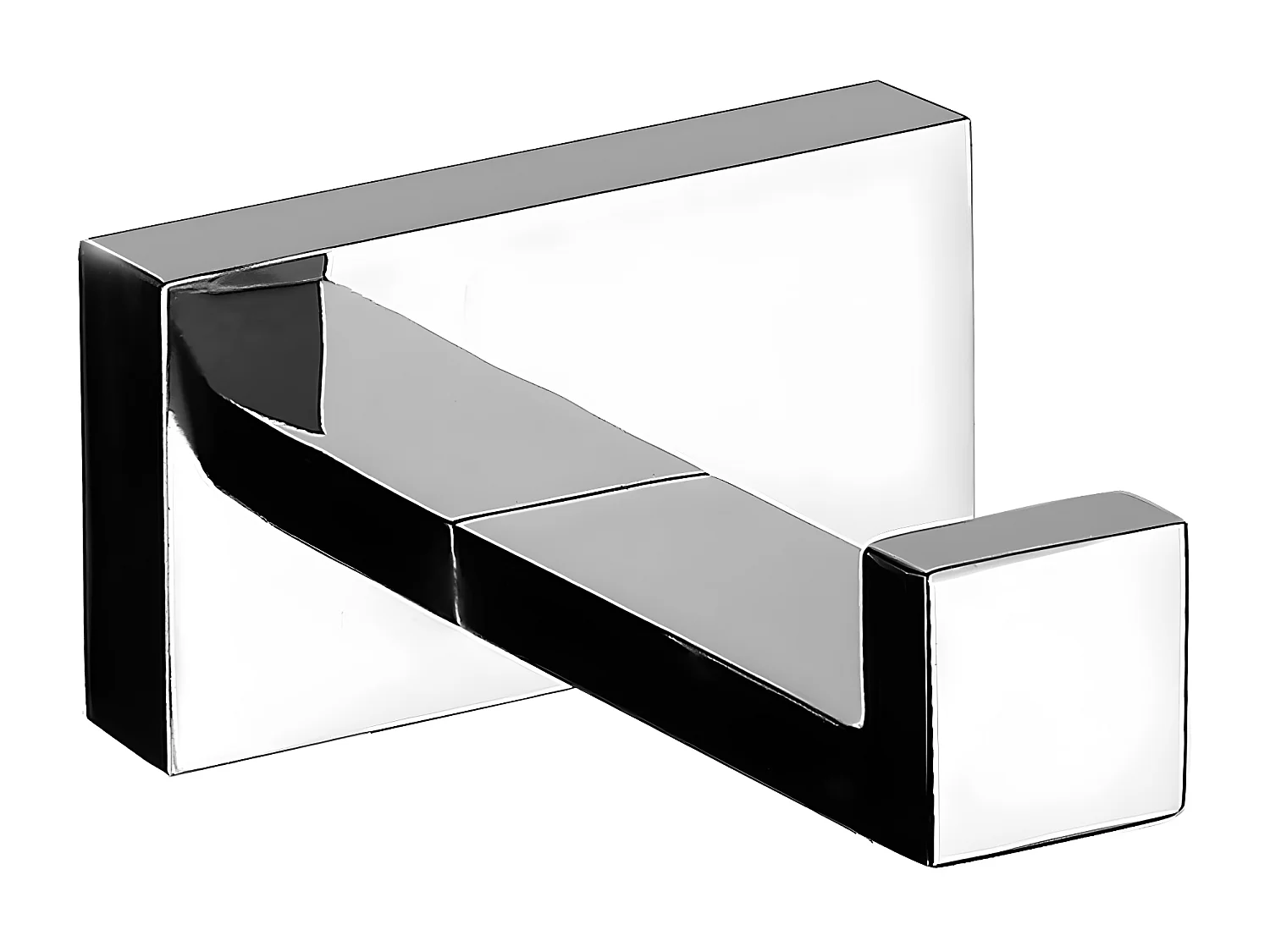 Porte-serviette 1 Crochet Matière  Laiton Saco couleur : Chrome