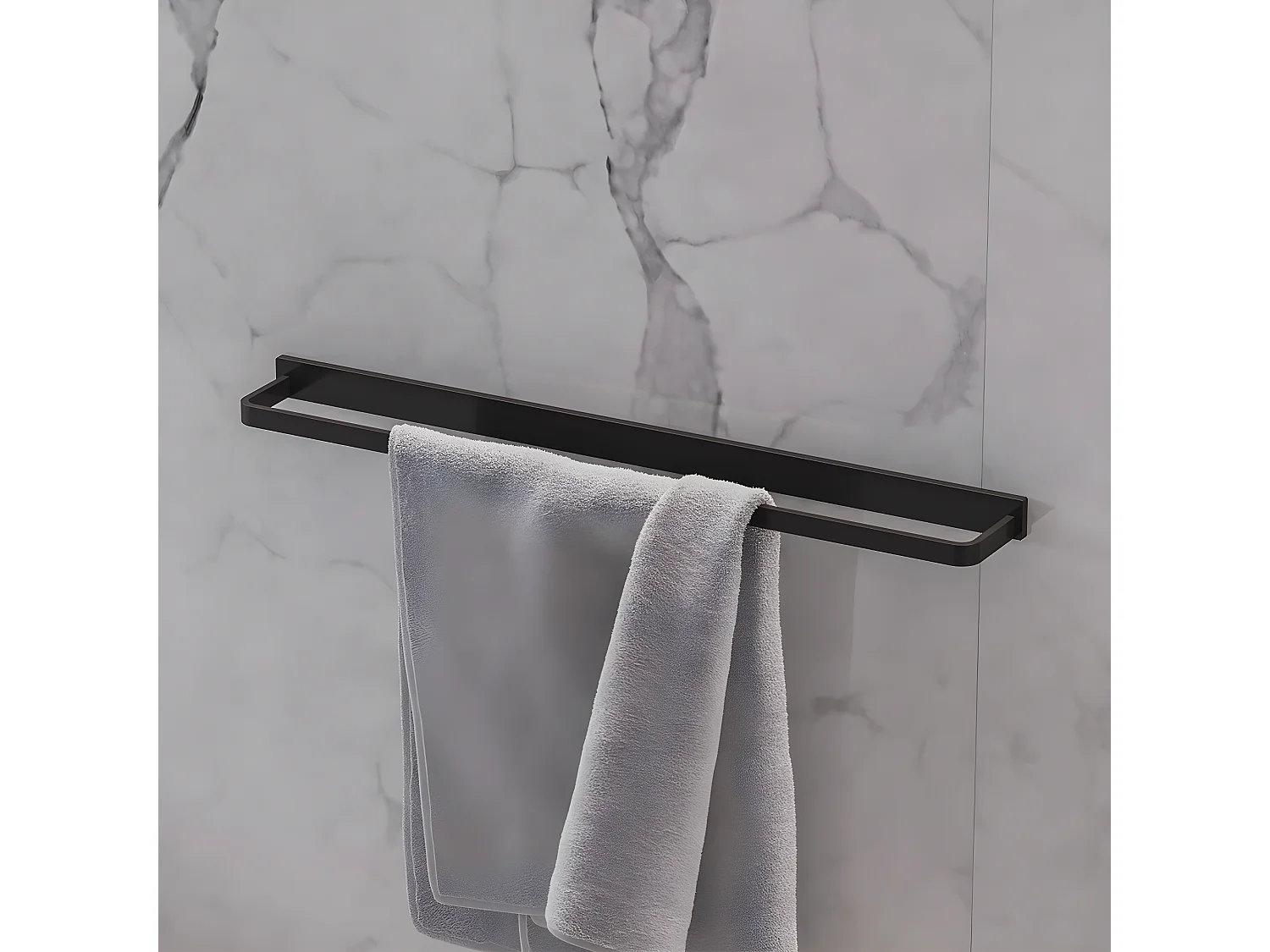 Porte-serviettes 1 Barre Fixe Darling, 61 Cm Laiton couleur : noir