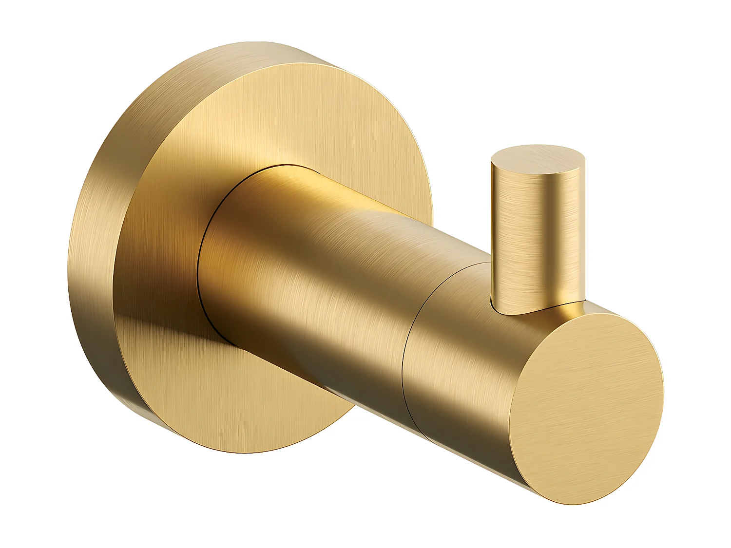 Porte-serviette 1 Crochet Matière  Laiton Modern Project couleur : D'oré Brossé