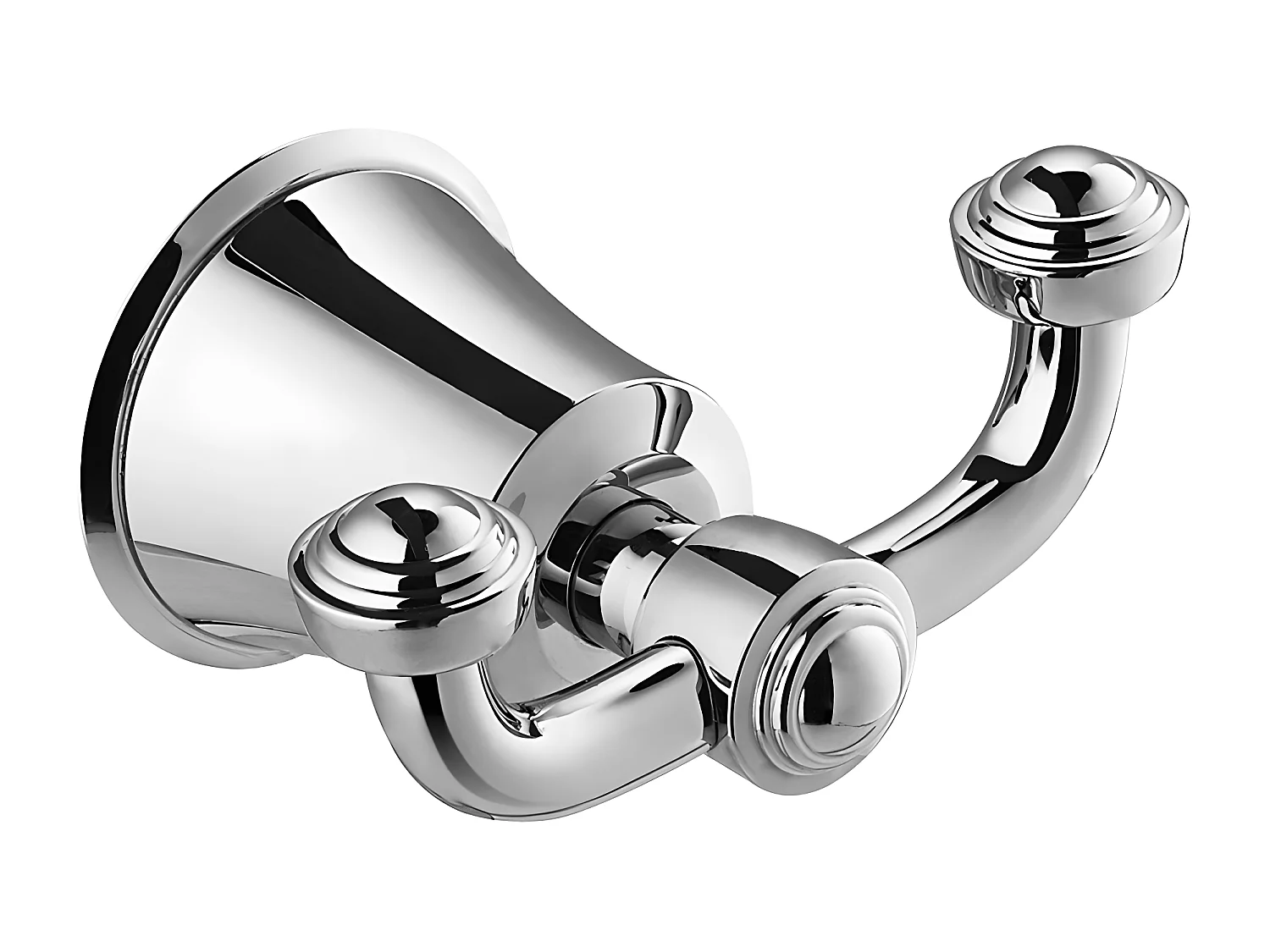 Porte-serviette 2 Crochets Matière  Laiton Art Line couleur : Chrome