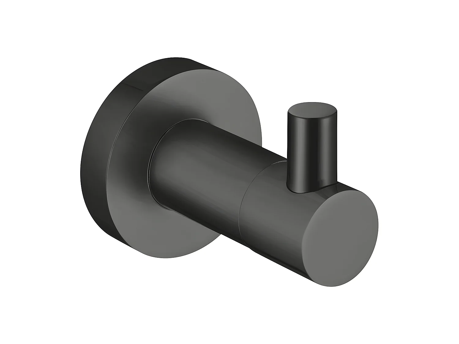 Porte-serviette 1 Crochet Matière  Laiton Modern Project couleur : Graphite