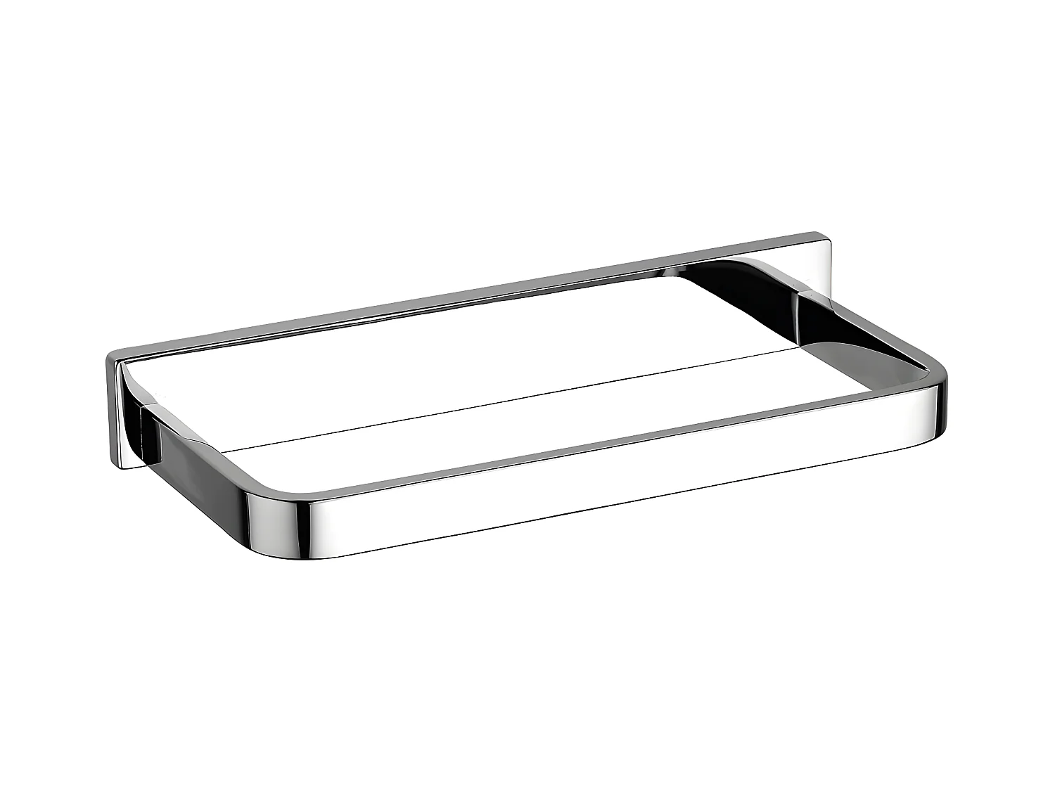 Porte-serviettes 1 Barre Fixe Lugano, 21 Cm Laiton couleur : Chrome