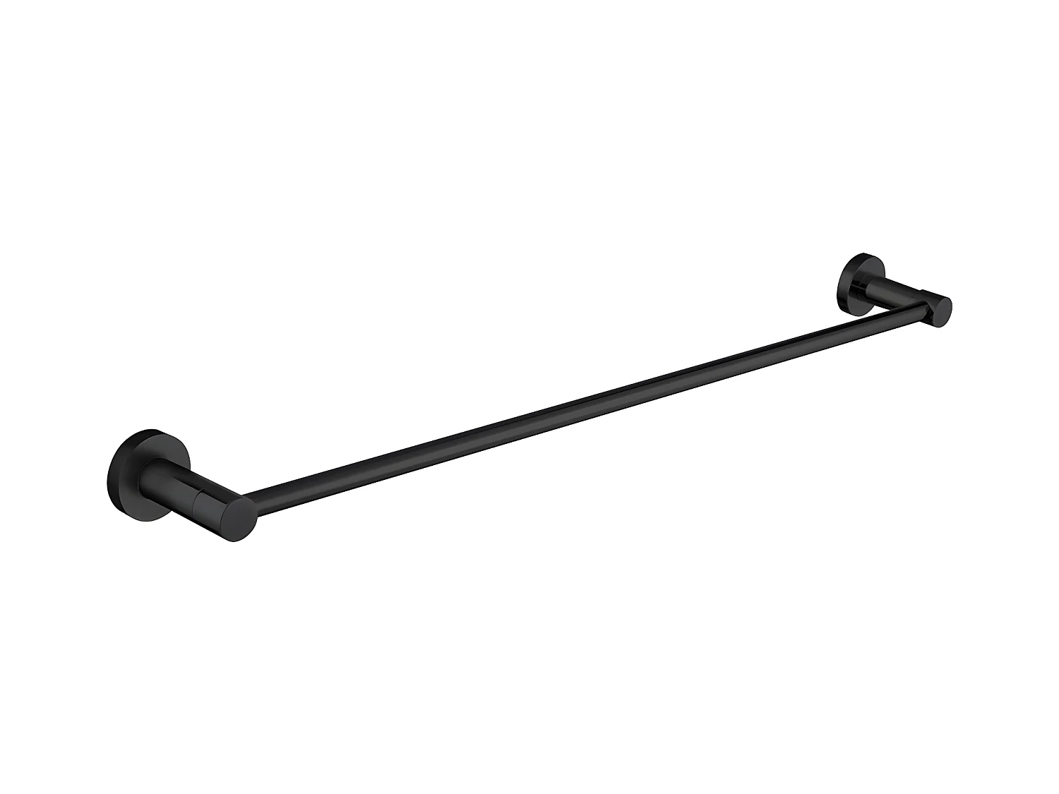 Porte-serviettes 1 Barre Fixe Modern Project, 60 Cm Laiton couleur : Noir Mat