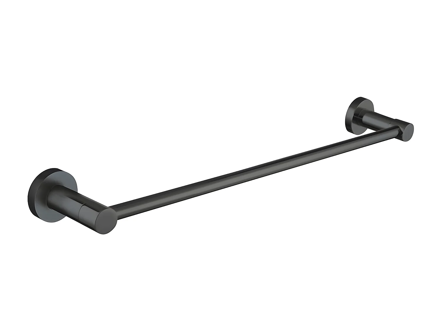 Porte-serviettes 1 Barre Fixe Modern Project, 40 Cm Laiton couleur : Graphite