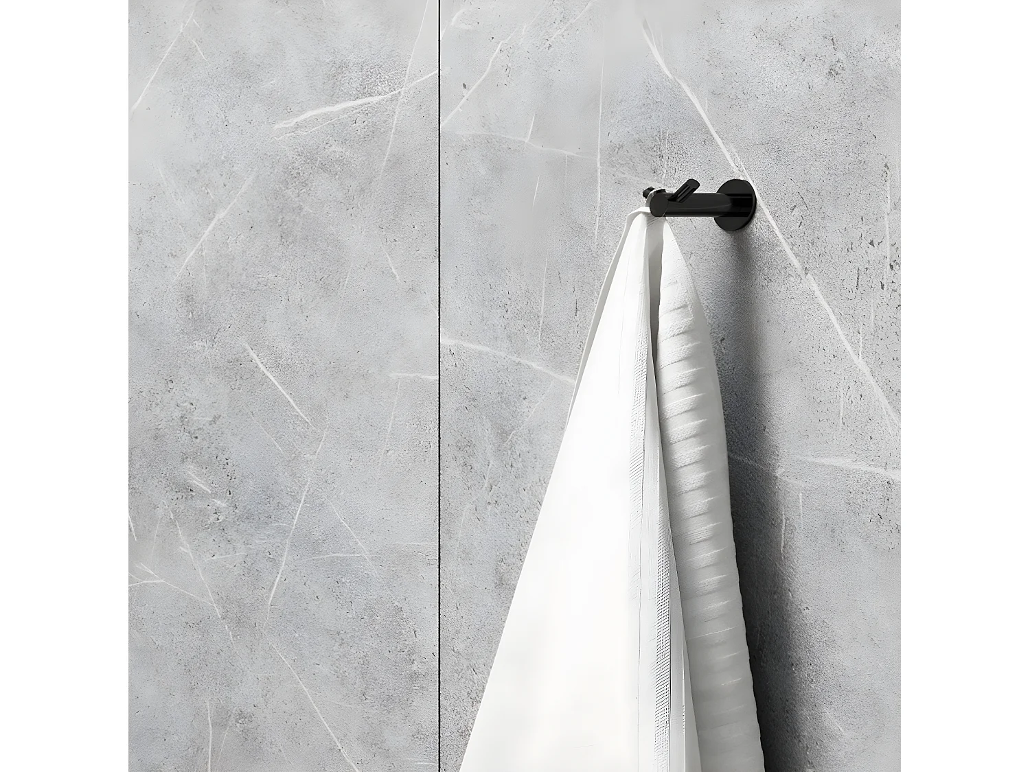 Porte-serviette 2 Crochets Matière  Laiton Modern Project couleur : Noir