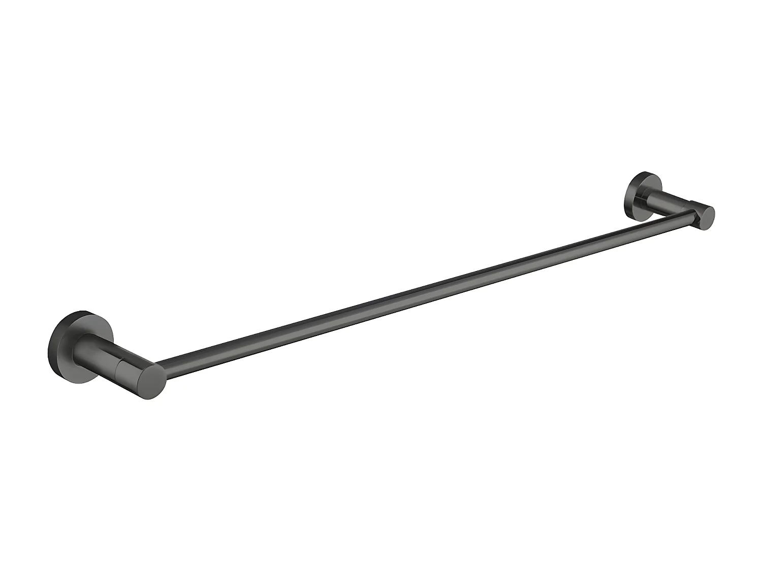 Porte-serviettes 1 Barre Fixe Modern Project, 60 Cm Laiton couleur : Graphite