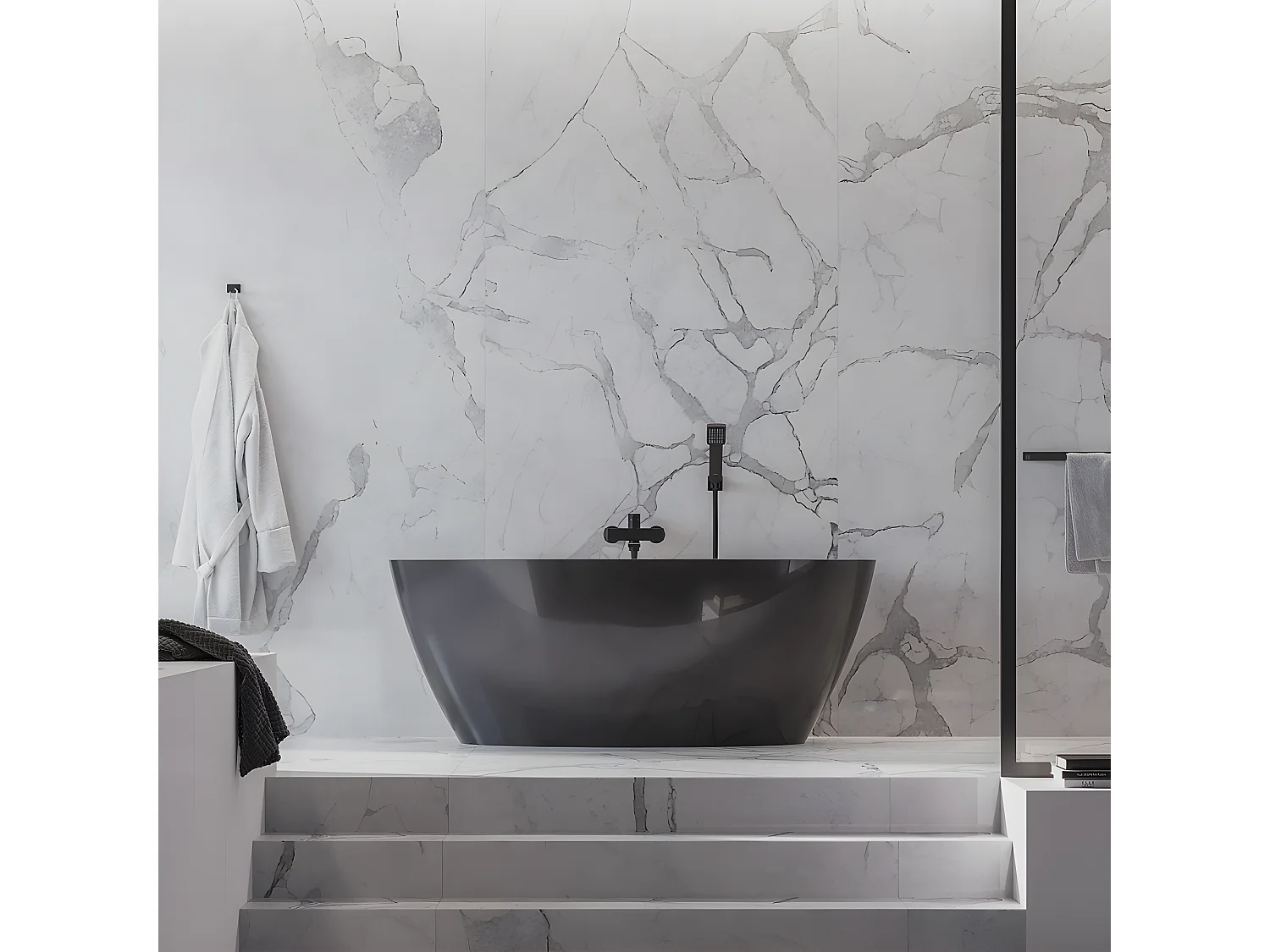 Porte-serviette 1 Crochet Matière  Laiton Darling couleur : Noir