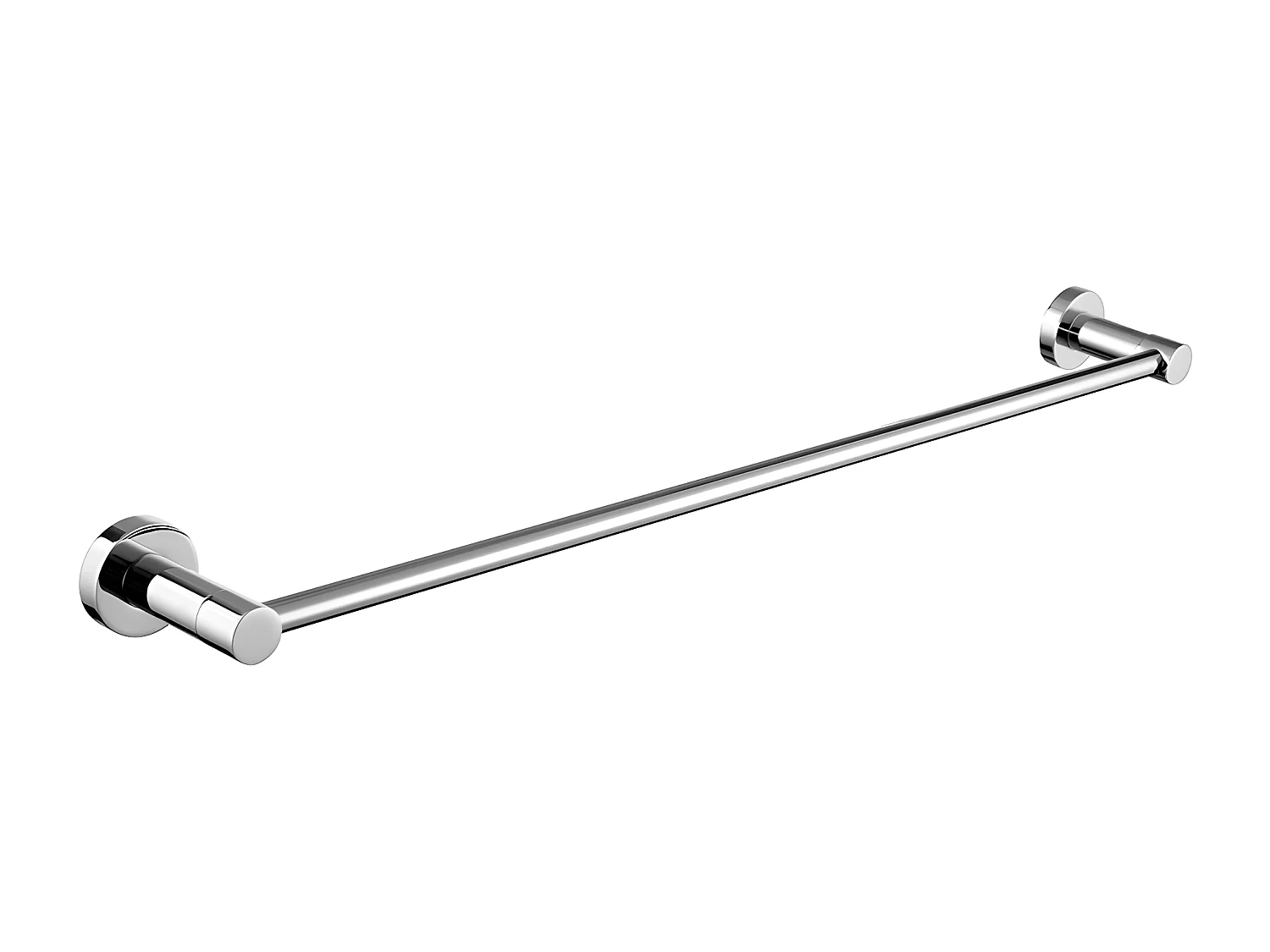 Porte-serviettes 1 Barre Fixe Modern Project, 60 Cm Laiton couleur : Chrome