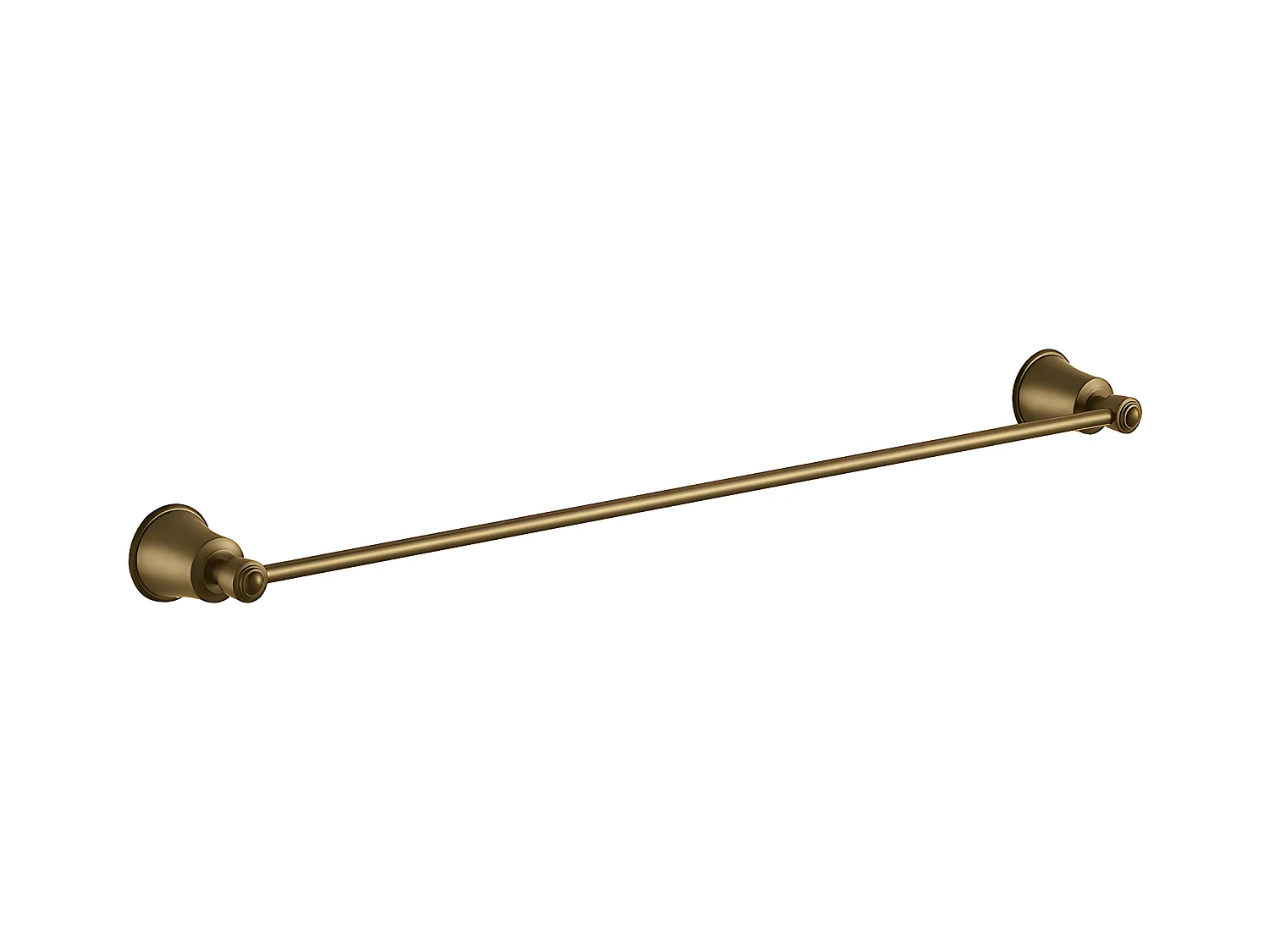 Porte-serviettes 1 Barre Fixe Art Line, 65 Cm Laiton couleur : Brun Antique